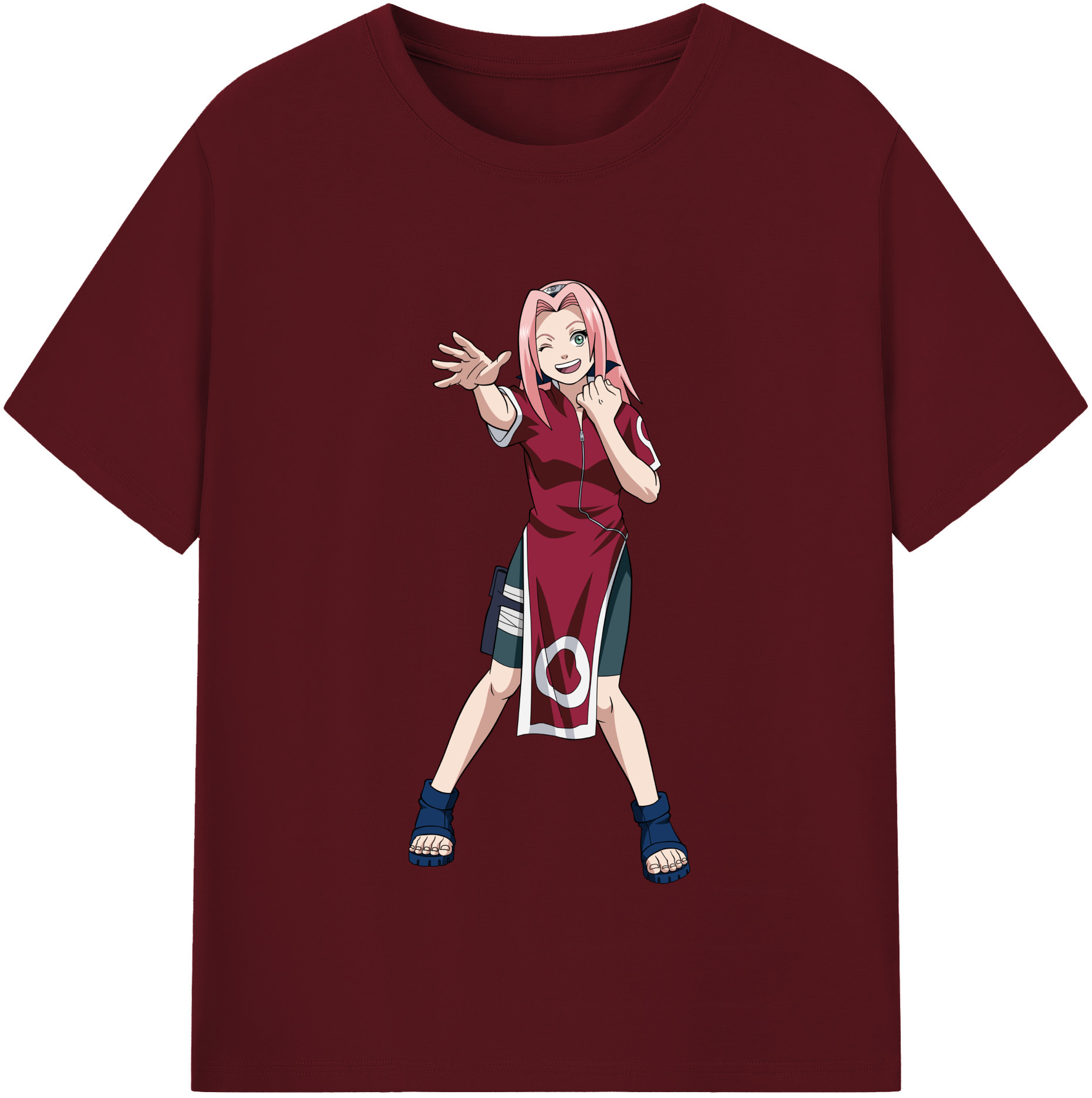 （画像用） NARUTO -ナルト- 春野サクラ Haruno Sakura 綿100％半袖Tシャツ（フロントプリント）